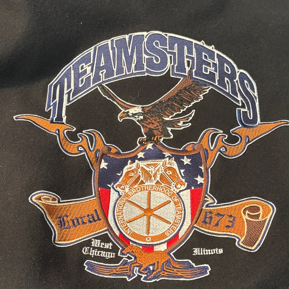 International Brotherhood of Teamsters Black Bomber Jacket with Teamsters Logo.